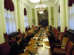 8 February 2012 Heads of National Assembly parliamentary groups with the Italian Parliament’s Chamber of Deputies Speaker